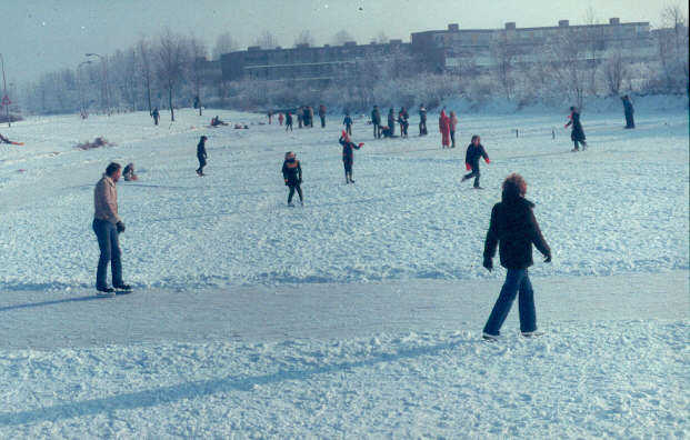 Schaatspret bij de Val van Urk