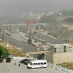 The ship lock complex under construction