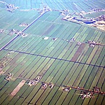 Luchtfoto van een veenpolder