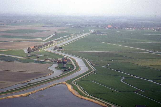  Luchtfoto van een oude kleipolder