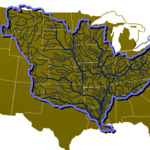 The Mississippi River Basin and its tributaries