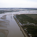 Flooded area along the Caspian Sea