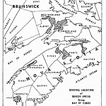 Map of polders in the Bay of Fundi